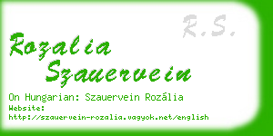rozalia szauervein business card