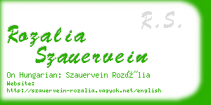 rozalia szauervein business card